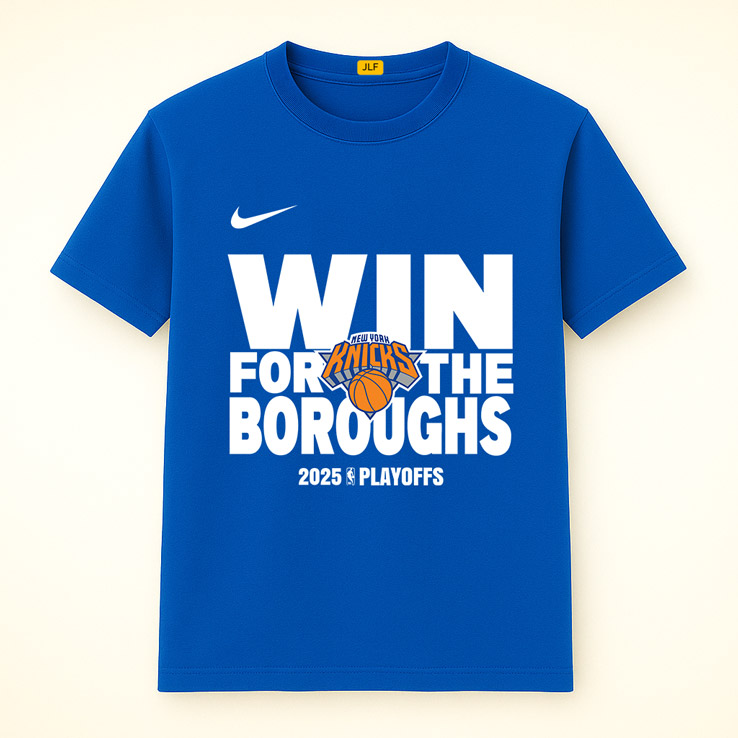 New York Knicks Win For The Boroughs 2025 Playoffs Shirt