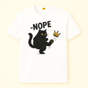 No Kings in America Black Cat Shirt, Anti Trump