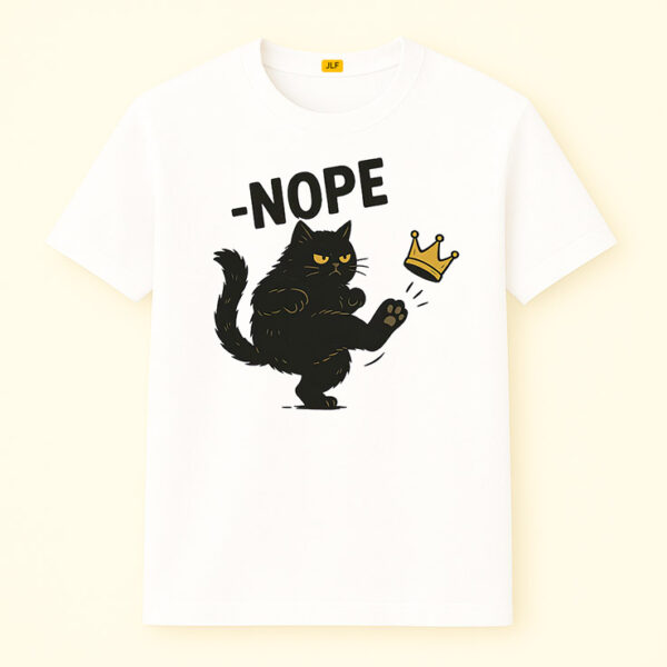 No Kings in America Black Cat Shirt, Anti Trump