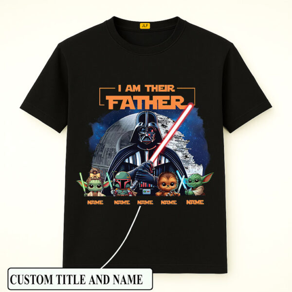 Personalized Father's Day Shirt with Kids's Names, Space Dad