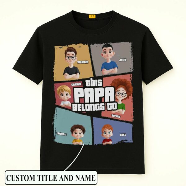 Personalized This Grandpa Belongs To Family Shirt, Father's Day