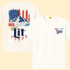 Red White and Miller Lite Shirt, 4th of July