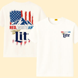 Red White and Miller Lite Shirt, 4th of July