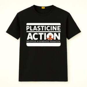 Plasticine Action Shirt, We Oppose Ai Generated Animation
