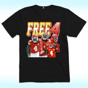 Rashee Rice Free 4 Shirt, Kansas City Chiefs